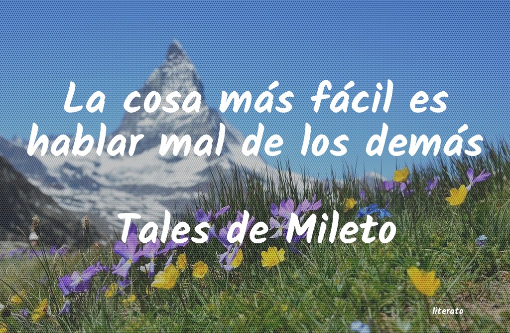 Frases de Tales de Mileto