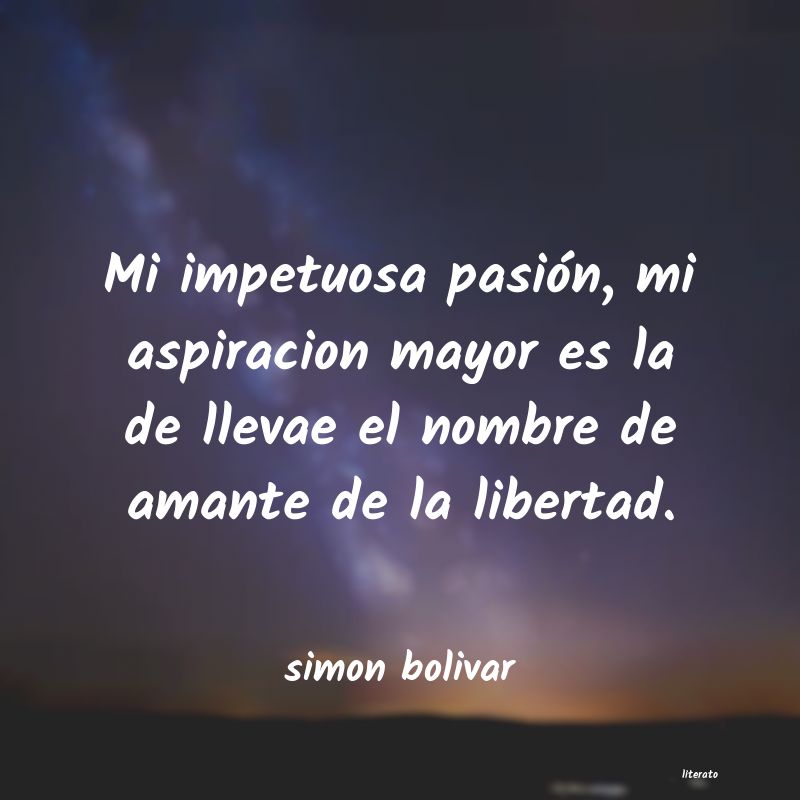 poemas cortos de simon bolivar