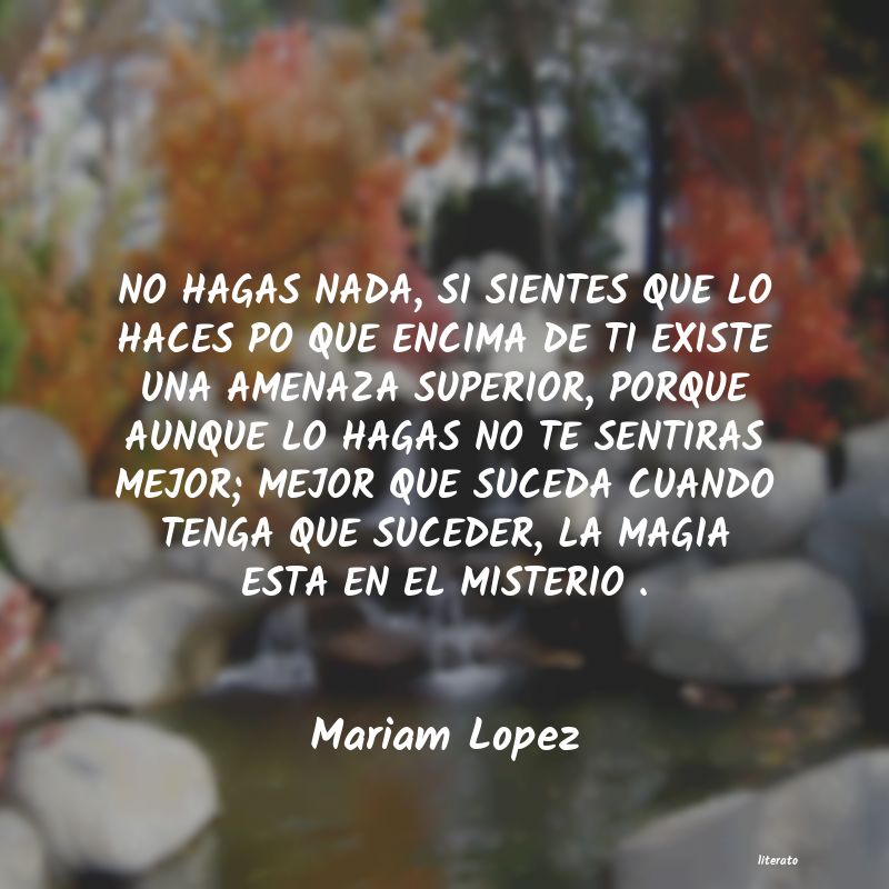 Frases de Mariam Lopez