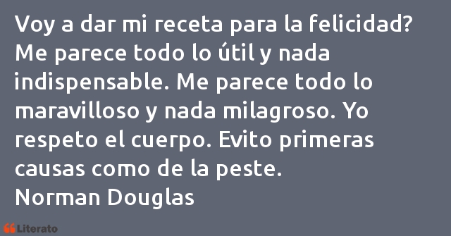 Frases de Norman Douglas