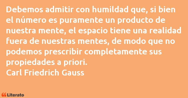 Frases de Carl Friedrich Gauss