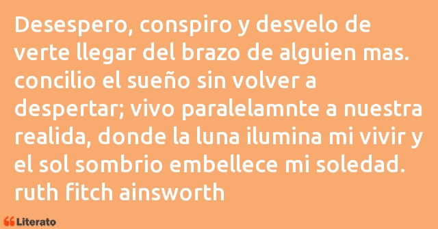 Frases de ruth fitch ainsworth