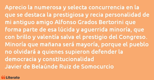 Frases de Javier de Belaúnde Ruiz de Somocurcio