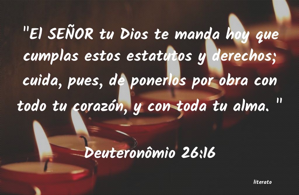 La Biblia - DeuteronÃ´mio - 26:16