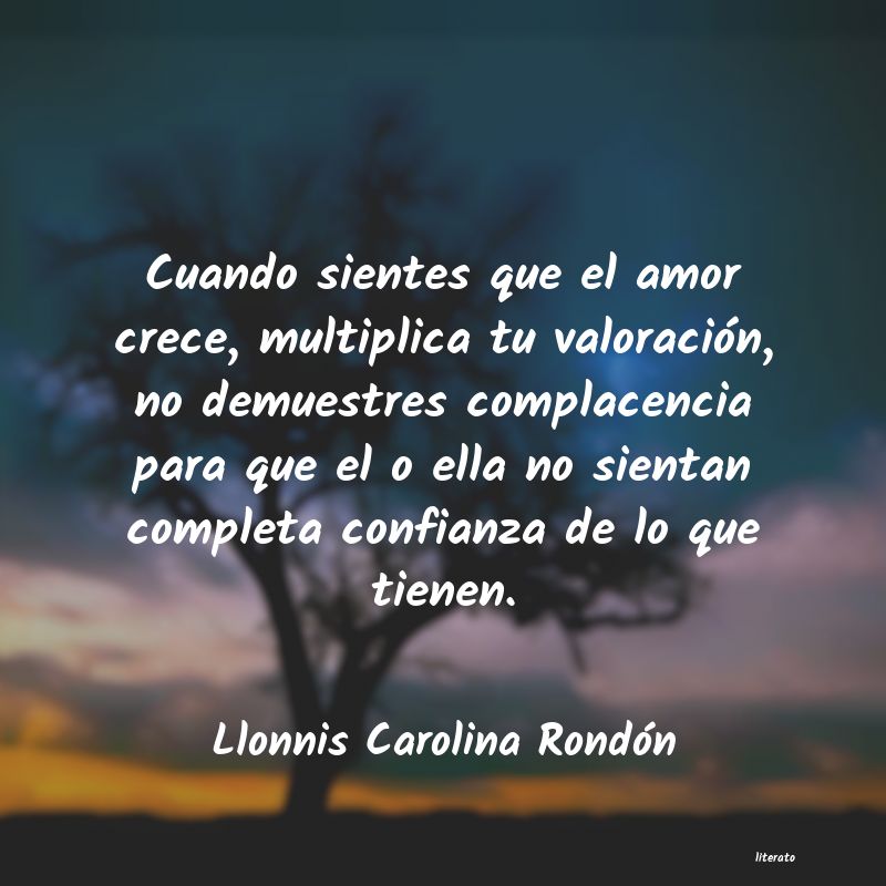 Llonnis Carolina Rondón: Cuando sientes que el amor cre
