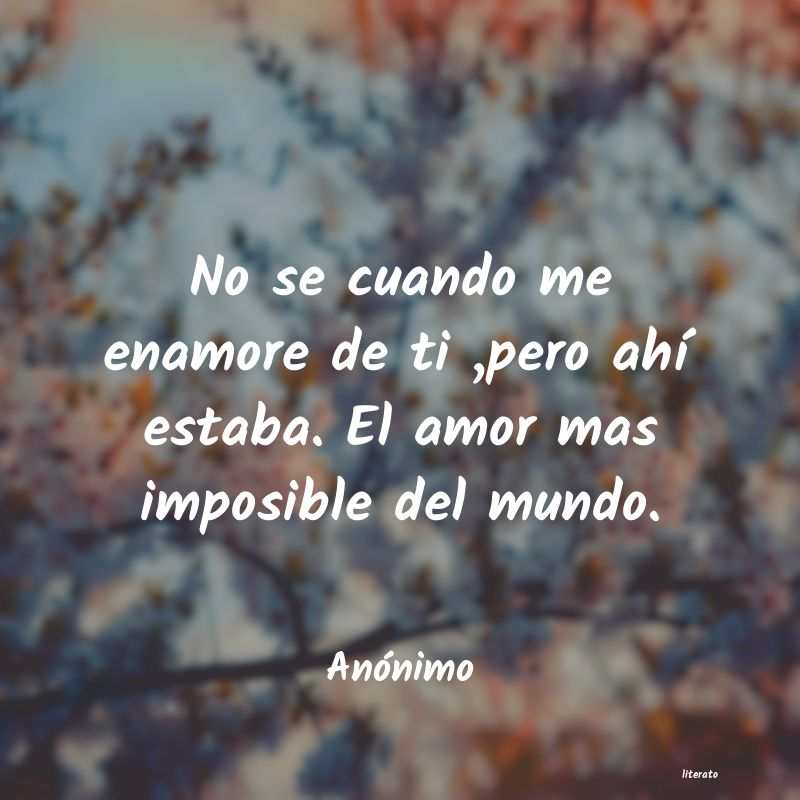Frases de Amor Imposible - Literato