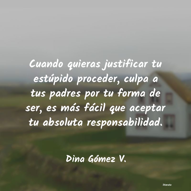 Dina Gómez V.: Cuando quieras justificar tu e