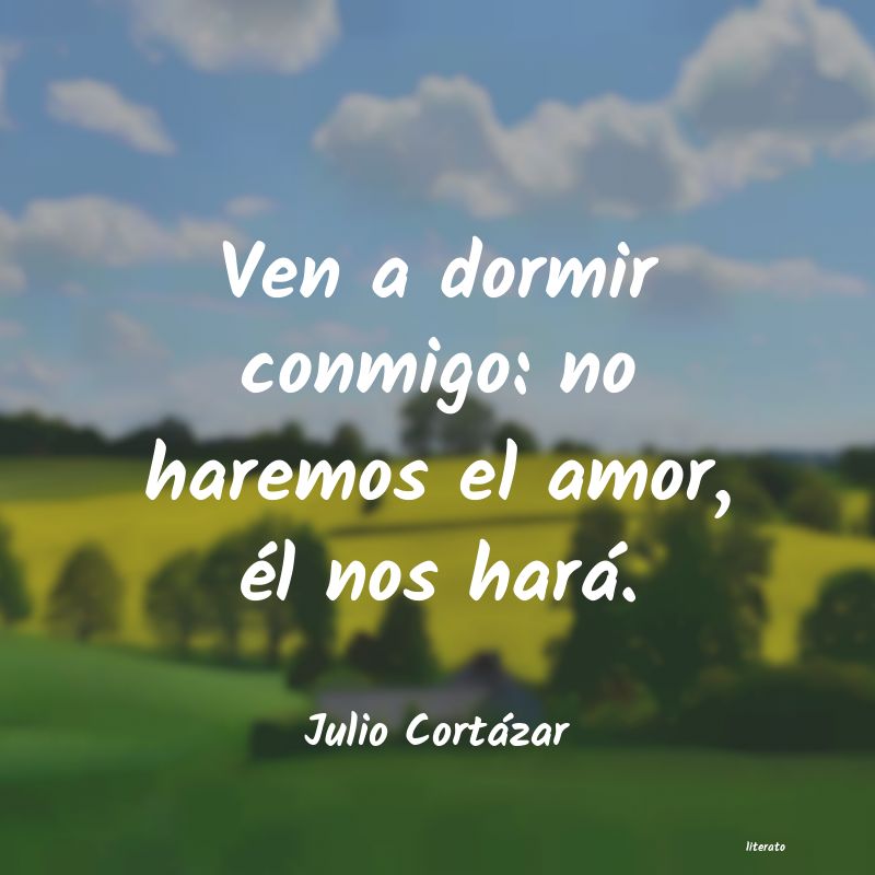 Julio Cortázar: Ven a dormir conmigo: no harem