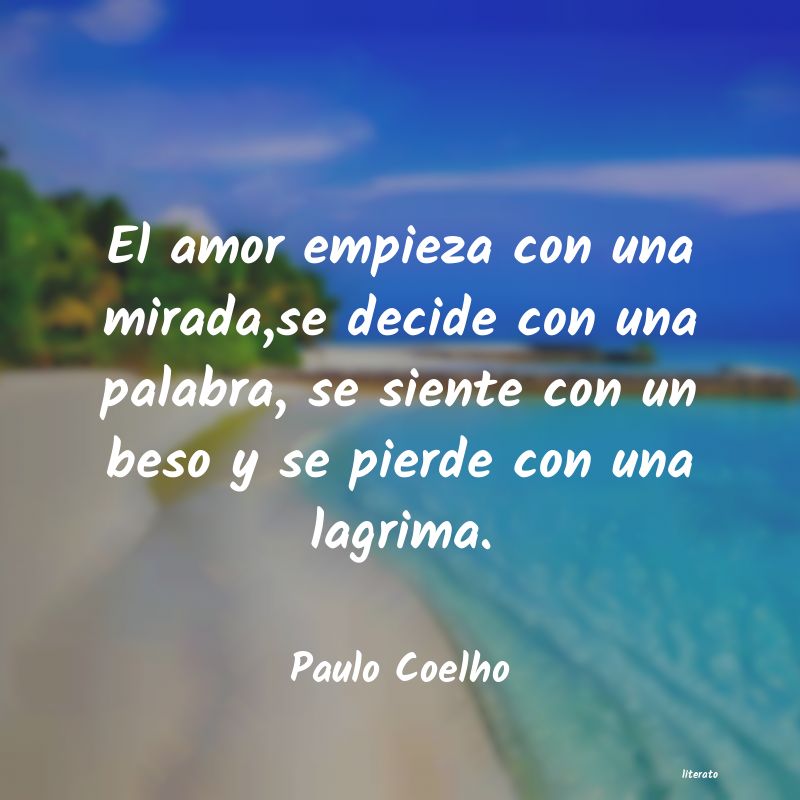 Paulo Coelho: El amor empieza con una mirada