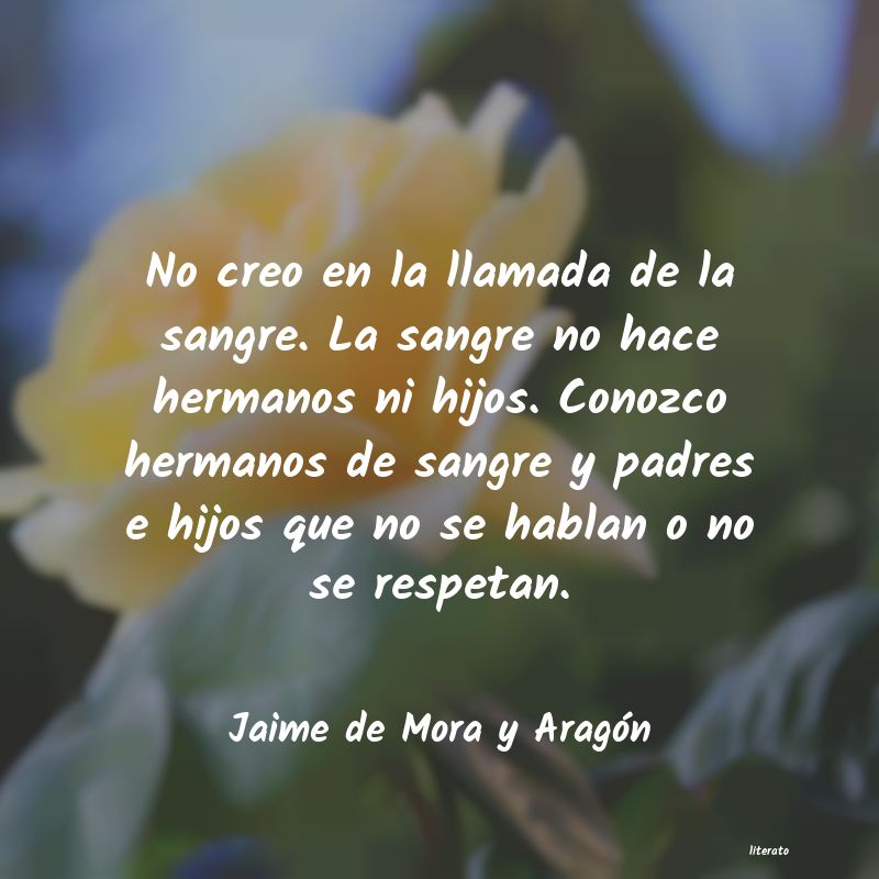 Jaime de Mora y Aragón: No creo en la llamada de la sa